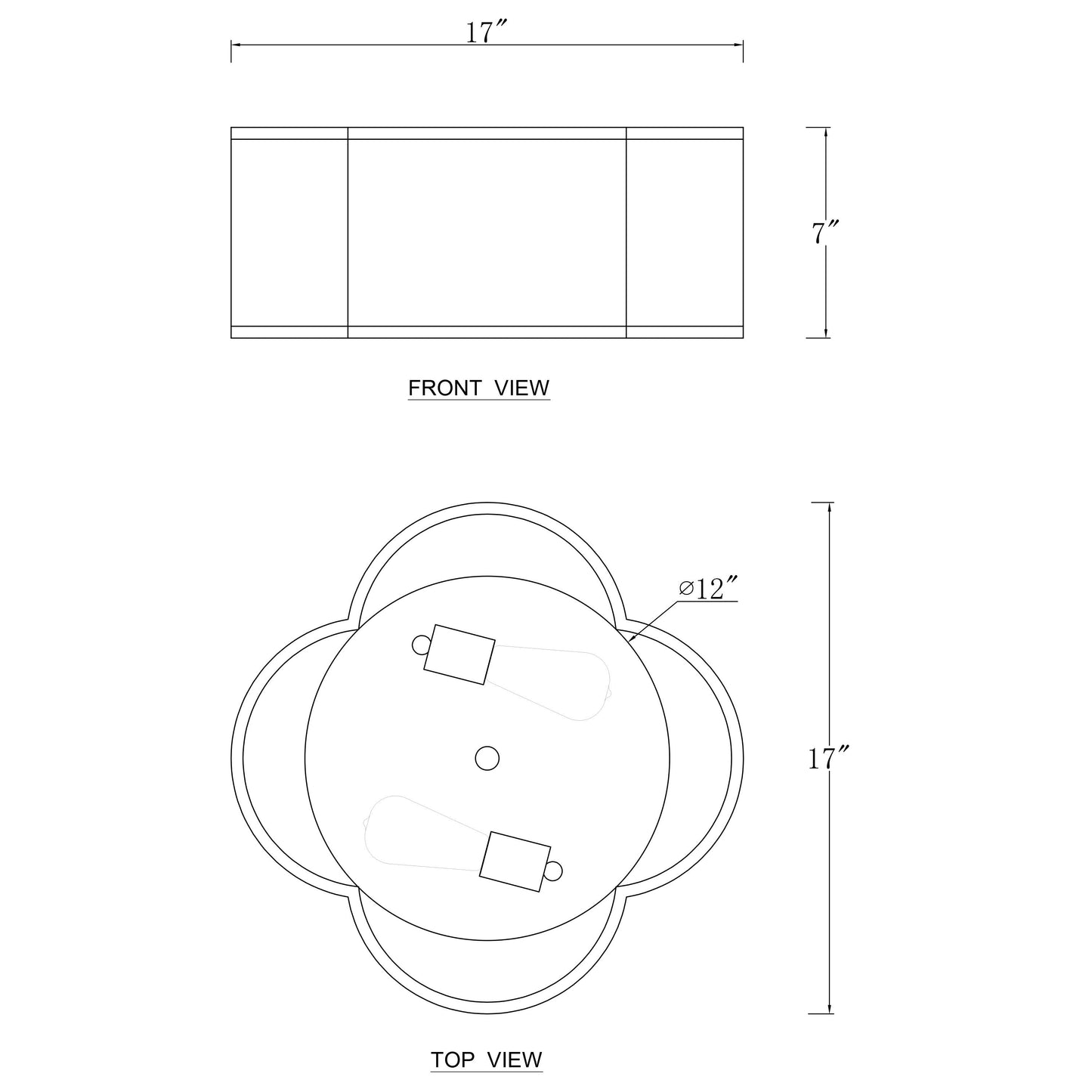 Plafonnier en lin blanc à 2 lumières avec diffuseur en acrylique