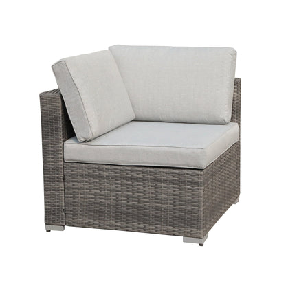 Ensemble de 2 canapés d'angle sectionnels en osier pour patio