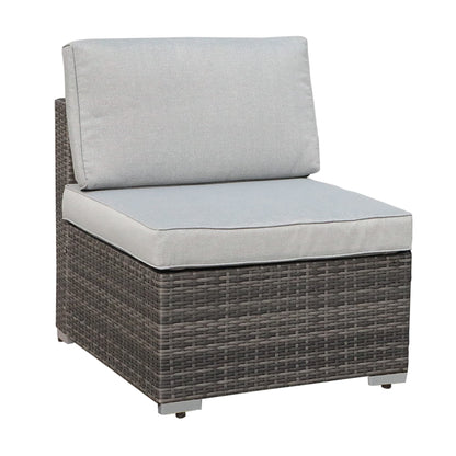 Ensemble de 2 canapés d'angle sectionnels en osier pour patio