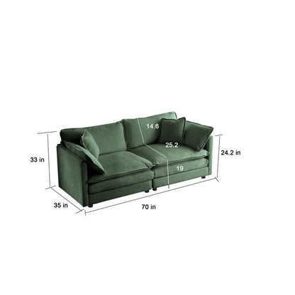 Ensemble de 2 canapés surdimensionnés à assise extra profonde et rembourrés en chenille avec canapé 3 places et causeuse