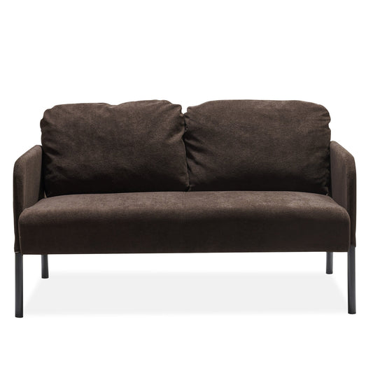 Canapé 2 places en tissu polyester, canapé causeuse moderne, petit canapé confortable pour petit espace, salon, chambre, bureau