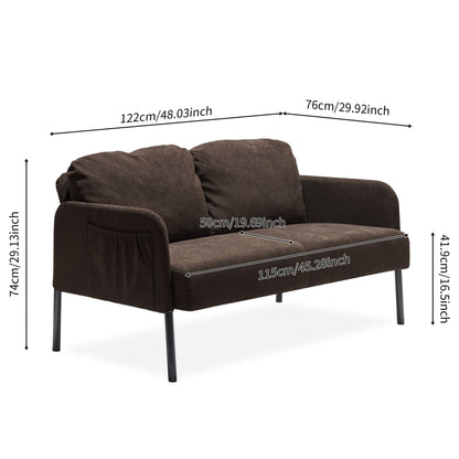 Canapé 2 places en tissu polyester, canapé causeuse moderne, petit canapé confortable pour petit espace, salon, chambre, bureau