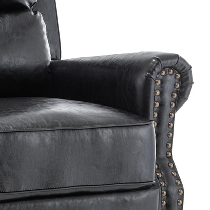 Ensemble de 2 fauteuils inclinables rembourrés à tête de clou