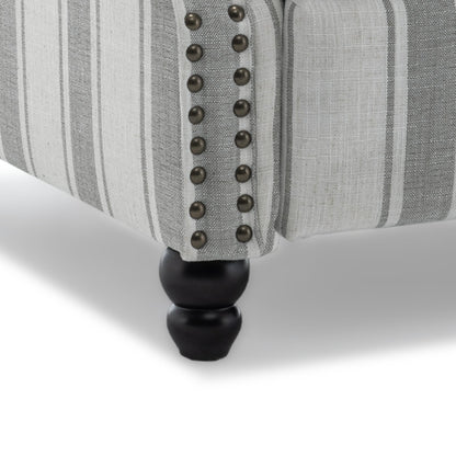 Ensemble de 2 fauteuils inclinables rembourrés à tête de clou