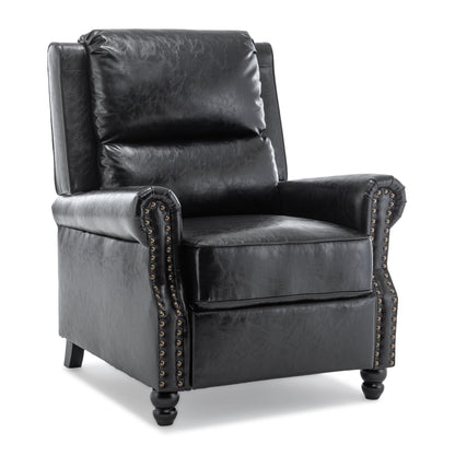 Ensemble de 2 fauteuils inclinables rembourrés à tête de clou