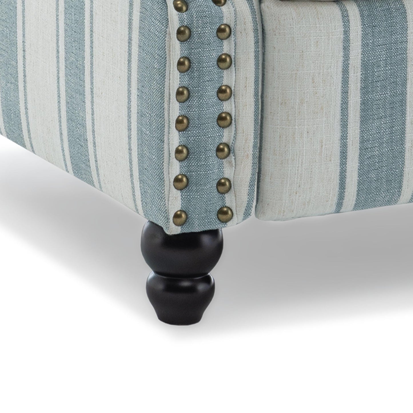 Ensemble de 2 fauteuils inclinables rembourrés à tête de clou
