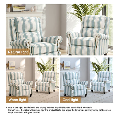 Ensemble de 2 fauteuils inclinables rembourrés à tête de clou