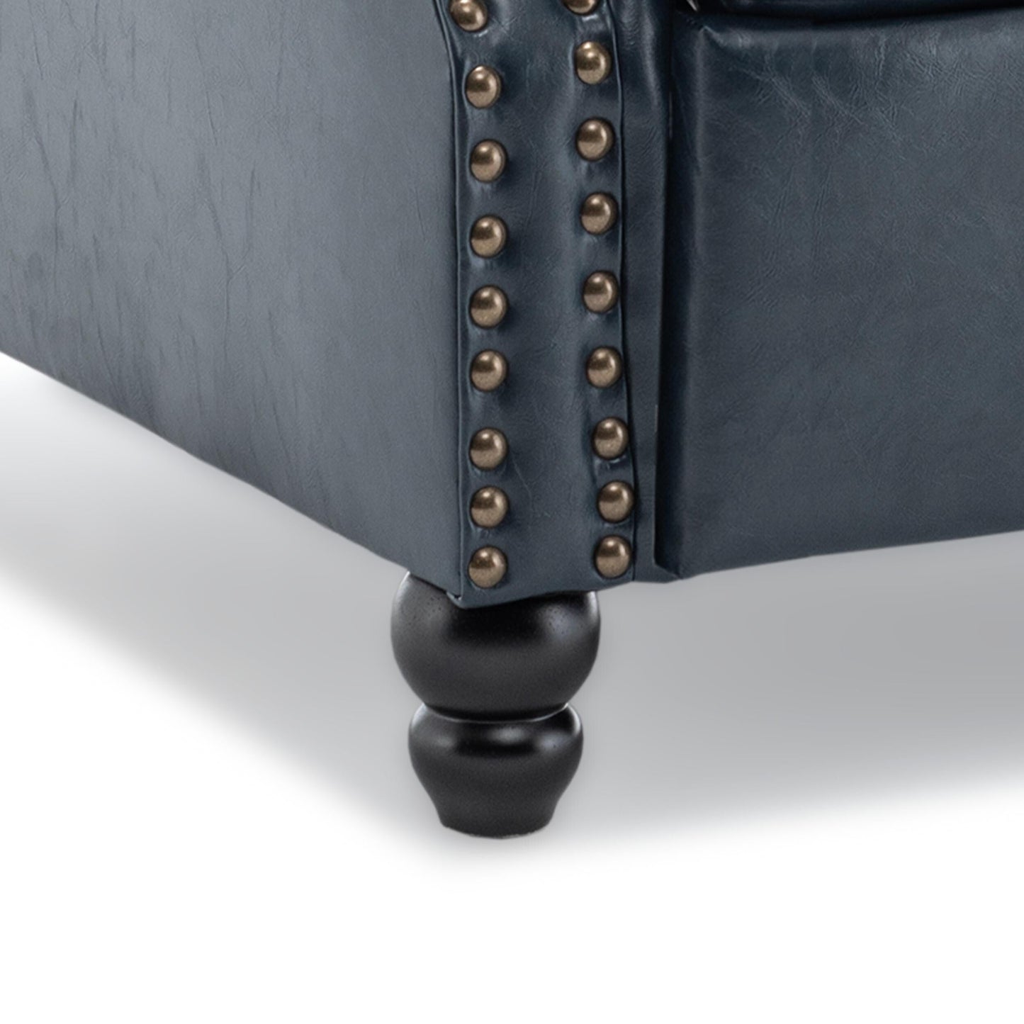 Ensemble de 2 fauteuils inclinables rembourrés à tête de clou