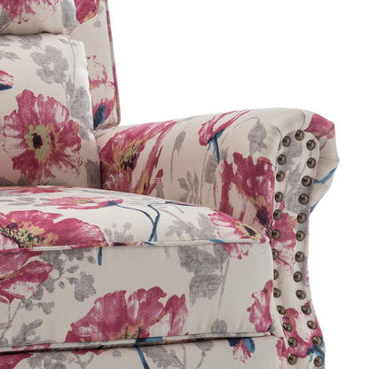 Ensemble de 2 fauteuils inclinables rembourrés à tête de clou