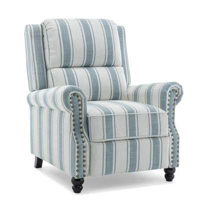Ensemble de 2 fauteuils inclinables rembourrés à tête de clou