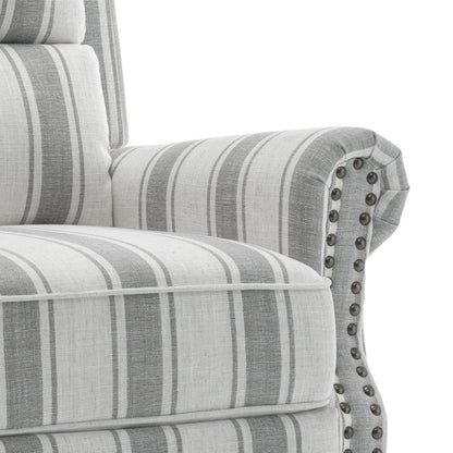 Ensemble de 2 fauteuils inclinables rembourrés à tête de clou