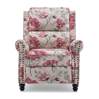 Ensemble de 2 fauteuils inclinables rembourrés à tête de clou