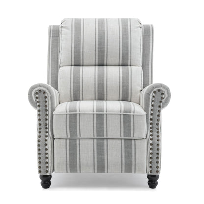 Ensemble de 2 fauteuils inclinables rembourrés à tête de clou