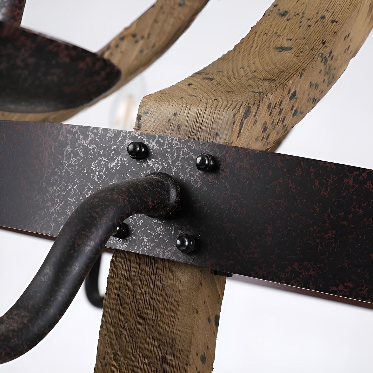 Lustre à 12 lumières en forme de tonneau à vin de style campagnard français à deux niveaux