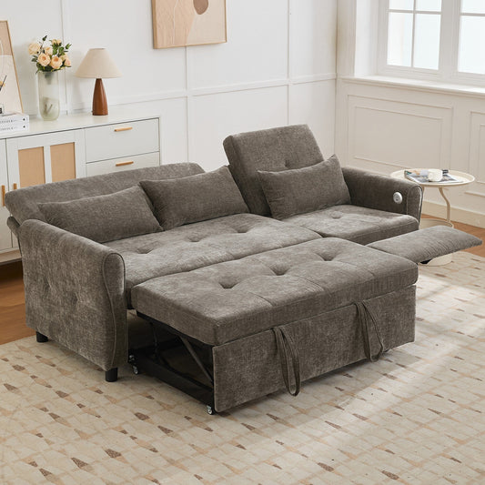 Canapé 2 en 1 avec lit gigogne et fauteuil inclinable réversible par Harper&amp;Bright Designs