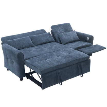 Canapé 2 en 1 avec lit gigogne et fauteuil inclinable réversible par Harper&amp;Bright Designs