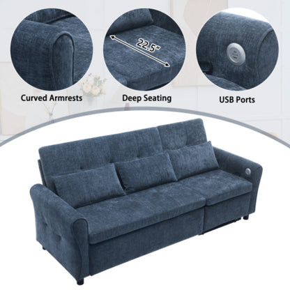 Canapé 2 en 1 avec lit gigogne et fauteuil inclinable réversible par Harper&amp;Bright Designs
