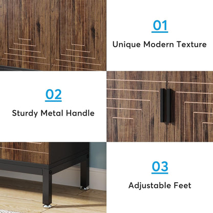 Meuble à chaussures moderne avec portes, 20 paires, 95 cm, blanc et doré