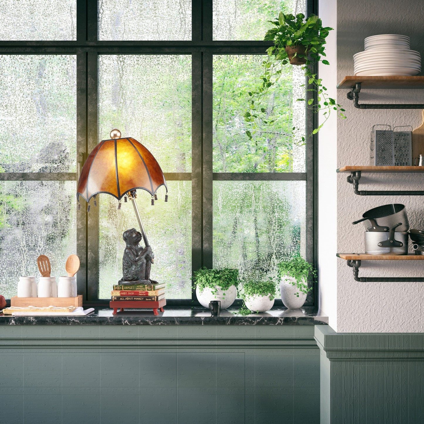 Lampe de table Singe Intellectuel 21,75 h – 11 L x 11 l x 21,75 h