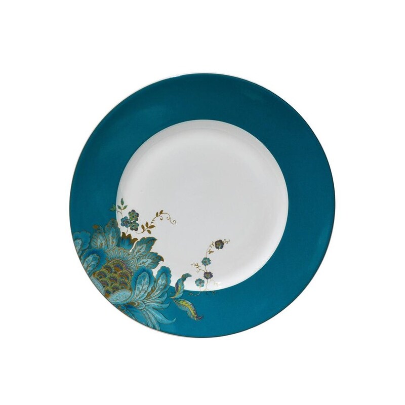 Service de table 16 pièces en porcelaine, 222 Fifth Eliza, bleu sarcelle