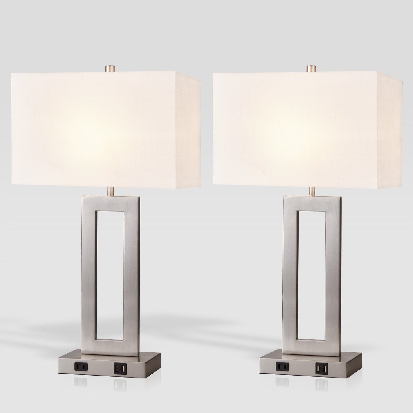 Ensemble de 22 lampes de table USB grises à commande tactile