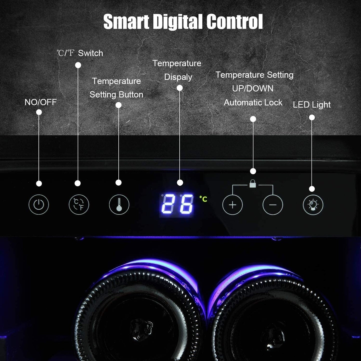 Réfrigérateur à boissons 24 pouces, refroidisseur à vin intégré, mini-réfrigérateur