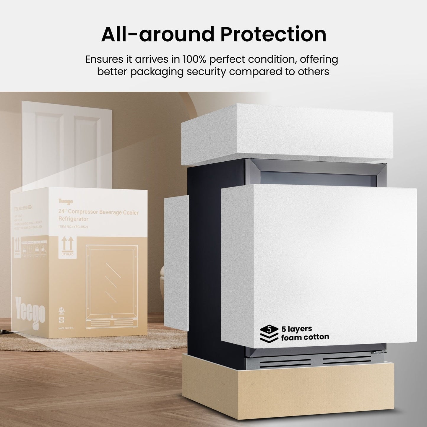 Réfrigérateur à boissons de 24 pouces, 140 canettes, pour boissons gazeuses et vinicoles - 24 pouces