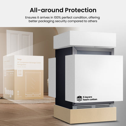 Réfrigérateur à boissons de 24 pouces, 140 canettes, pour boissons gazeuses et vinicoles - 24 pouces