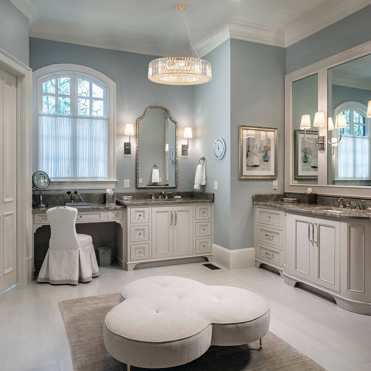 Lustre de ferme 24,8 po à 8 lumières, lustre en cristal, lustre tambour pour salle à manger, salon, chambre à coucher, cuisine