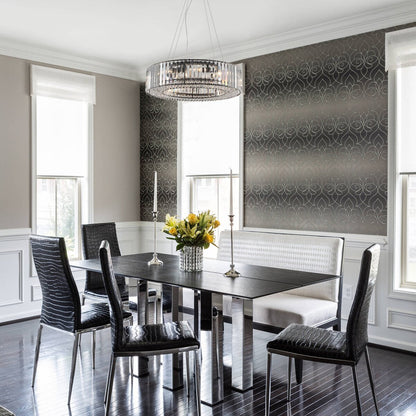 Lustre de ferme 24,8 po à 8 lumières, lustre en cristal, lustre tambour pour salle à manger, salon, chambre à coucher, cuisine