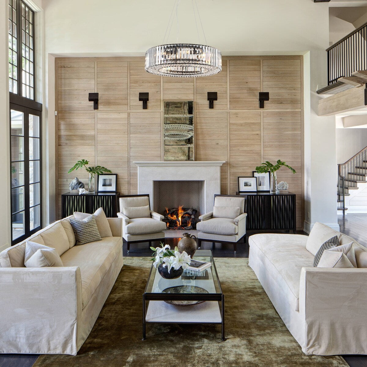 Lustre de ferme 24,8 po à 8 lumières, lustre en cristal, lustre tambour pour salle à manger, salon, chambre à coucher, cuisine