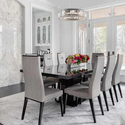 Lustre de ferme 24,8 po à 8 lumières, lustre en cristal, lustre tambour pour salle à manger, salon, chambre à coucher, cuisine