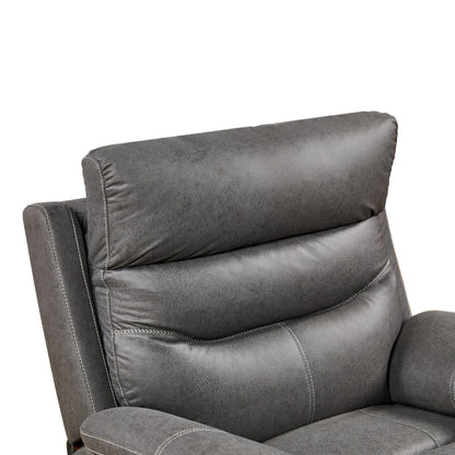 Fauteuil inclinable pivotant à 240° avec double moteur, appui-tête électrique, positions d'inclinaison infinies, ports de charge USB et repose-pieds