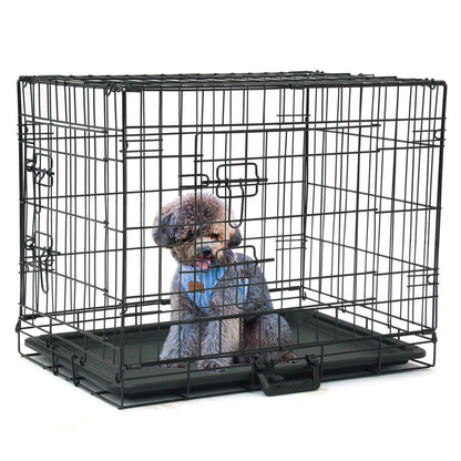 Cage de transport pliable en acier pour animaux de compagnie (chats et chiens) de 24 à 48 pouces, enclos métallique.