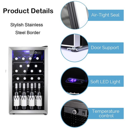 Mini réfrigérateur à vin/armoire pour 26 bouteilles - 44 x 49 x 79 cm