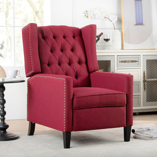 Fauteuil inclinable manuel en tissu large de 27,16 pouces