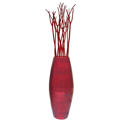 Vase de sol cylindrique en bambou de grande taille, décoration idéale pour les halls d'hôtel et les spas. Décoration parfaite pour le salon ou le couloir.