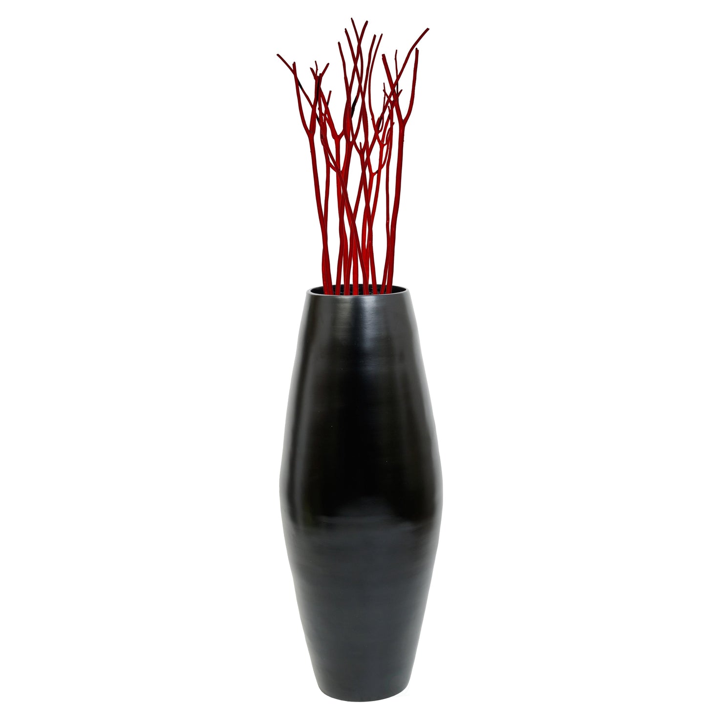 Vase de sol cylindrique en bambou de grande taille, décoration idéale pour les halls d'hôtel et les spas. Décoration parfaite pour le salon ou le couloir.