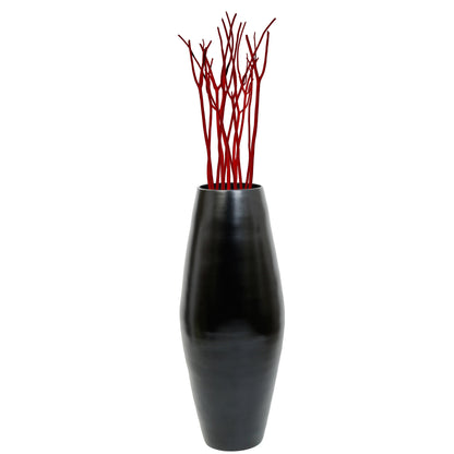 Vase de sol cylindrique en bambou de grande taille, décoration idéale pour les halls d'hôtel et les spas. Décoration parfaite pour le salon ou le couloir.