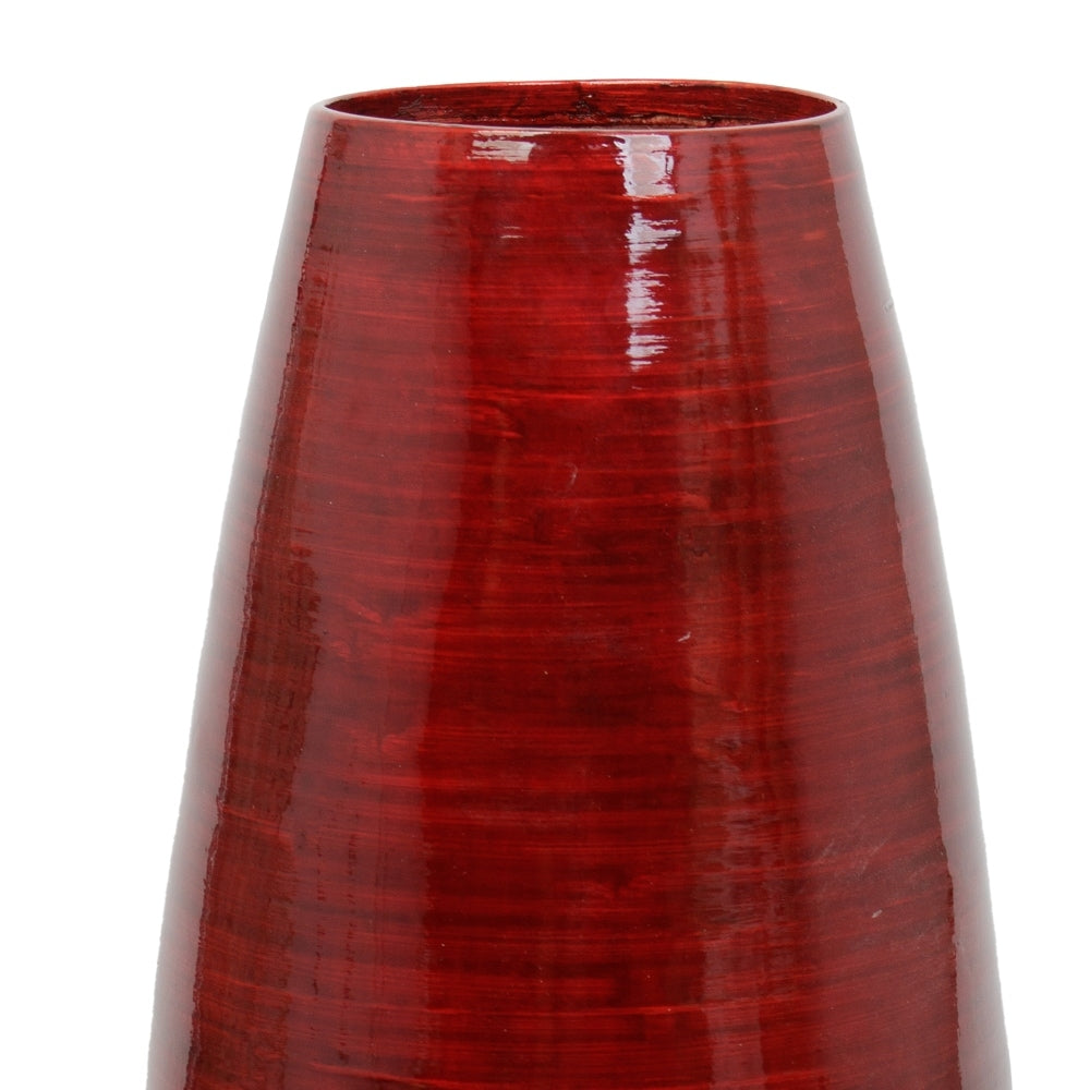 Vase de sol cylindrique en bambou de grande taille, décoration idéale pour les halls d'hôtel et les spas. Décoration parfaite pour le salon ou le couloir.