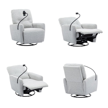 Fauteuil inclinable électrique pivotant à 270 degrés avec support pour téléphone