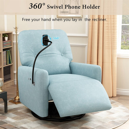 Fauteuil inclinable électrique pivotant à 270 degrés avec support pour téléphone