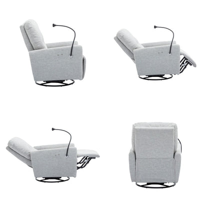 Fauteuil inclinable électrique pivotant à 270 degrés avec support pour téléphone
