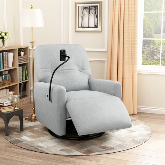 Fauteuil inclinable électrique pivotant à 270 degrés avec support pour téléphone