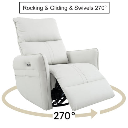 Fauteuil inclinable pivotant à 270°, canapé inclinable électrique avec ports USB