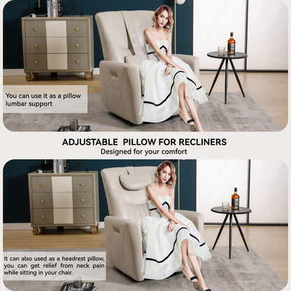 Fauteuil inclinable électrique pivotant à 270°, coussin de soutien, USB, Type-C