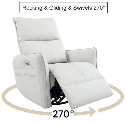 Fauteuil inclinable électrique pivotant à 270° avec ports USB