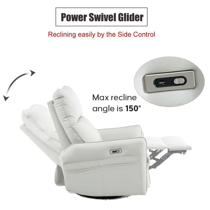 Fauteuil inclinable électrique pivotant à 270° avec ports USB