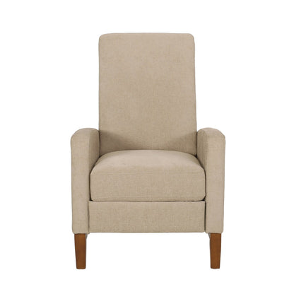 Canapé inclinable classique en bois de 27 po, fauteuil club manuel, rembourré, meuble de salon