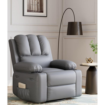 Fauteuils inclinables pivotants surdimensionnés de 27 pouces à 360° avec chauffage et massage